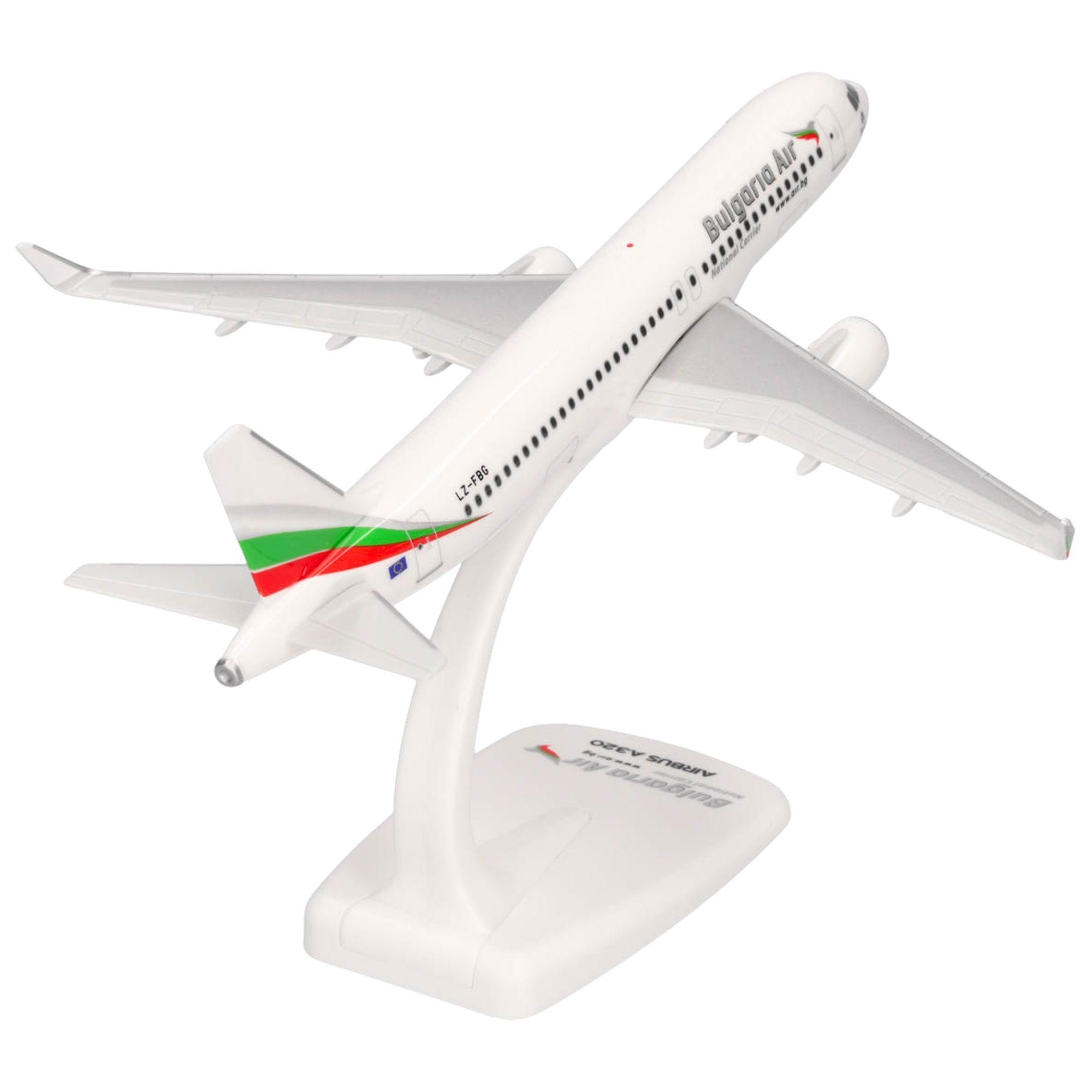 Herpa Snap-Fit Flugzeugmodell Bulgaria Air Airbus A320 LZ-FBG (1:200)