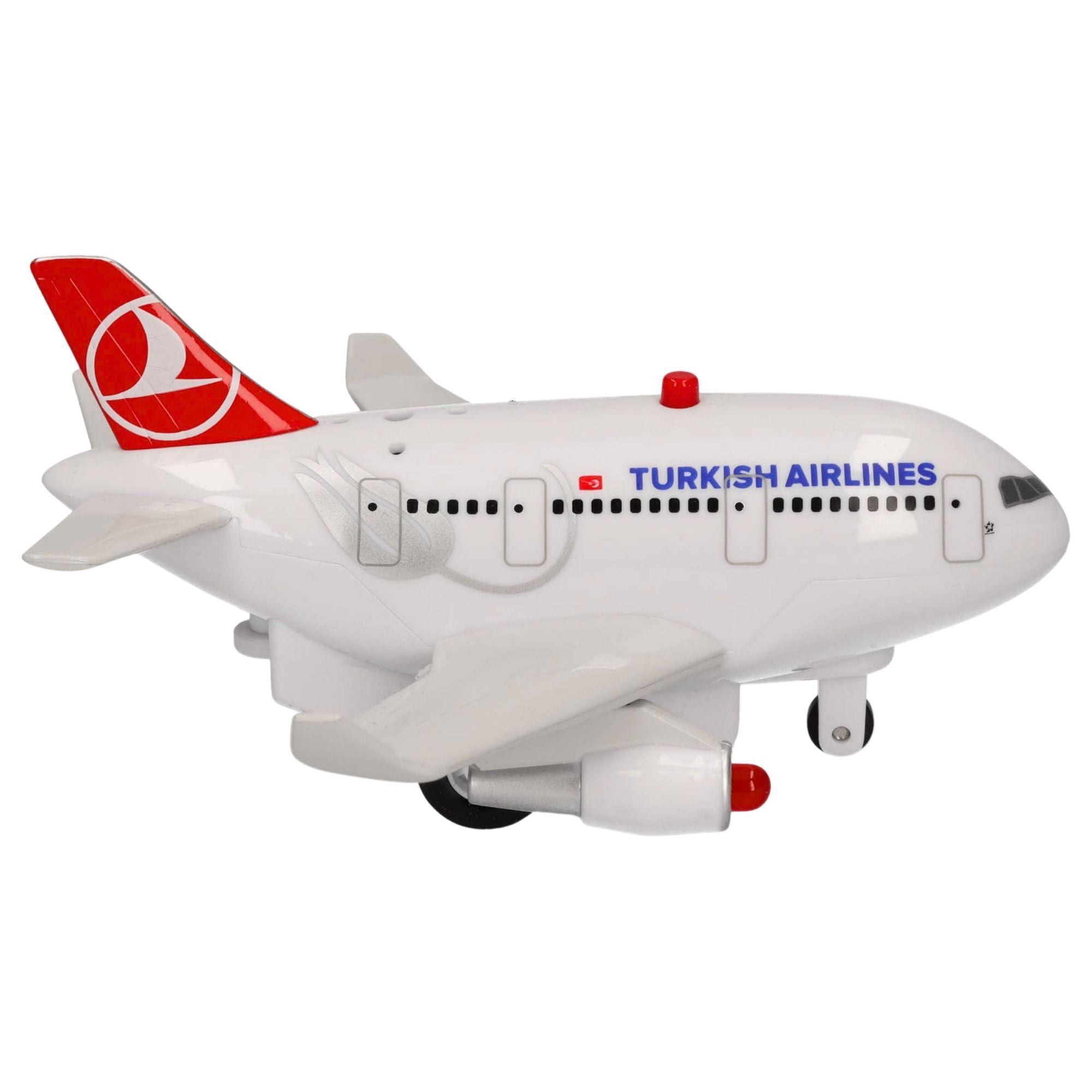 Herpa Toys Spielzeugflugzeug Turkish Airlines mit Rückziehmotor, Sound & Licht