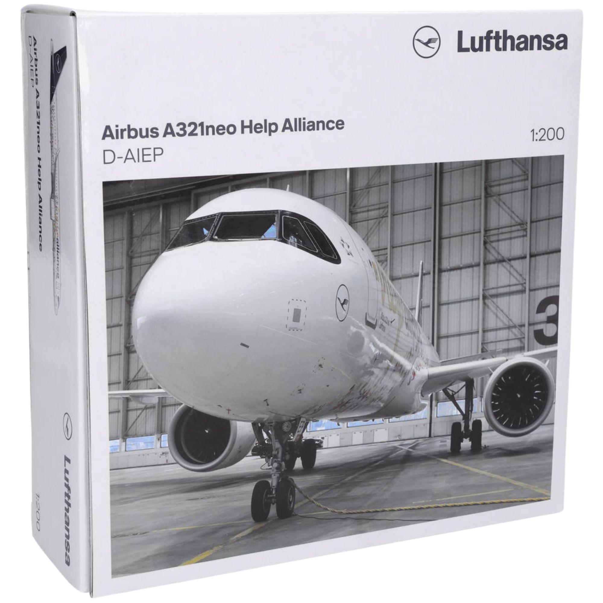 Herpa Wings Flugzeugmodell Lufthansa Airbus A321neo "Help Alliance"  (1:200)