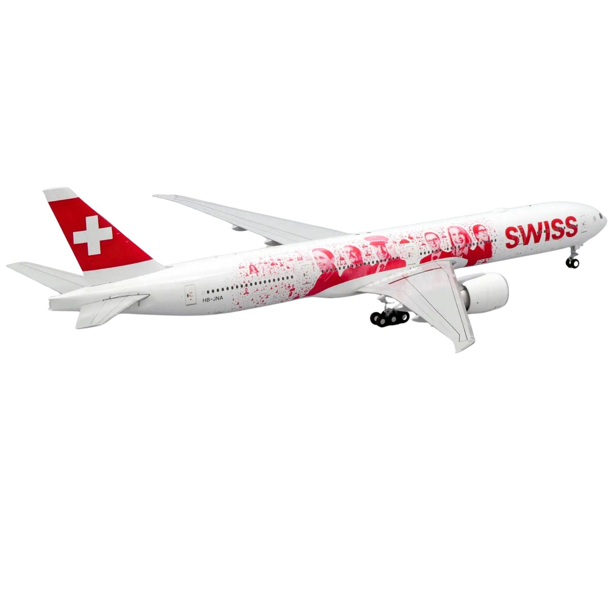 JC Wings Flugzeugmodell Swiss International Air Lines Boeing 777-300ER "Faces of Swiss" (1:200)