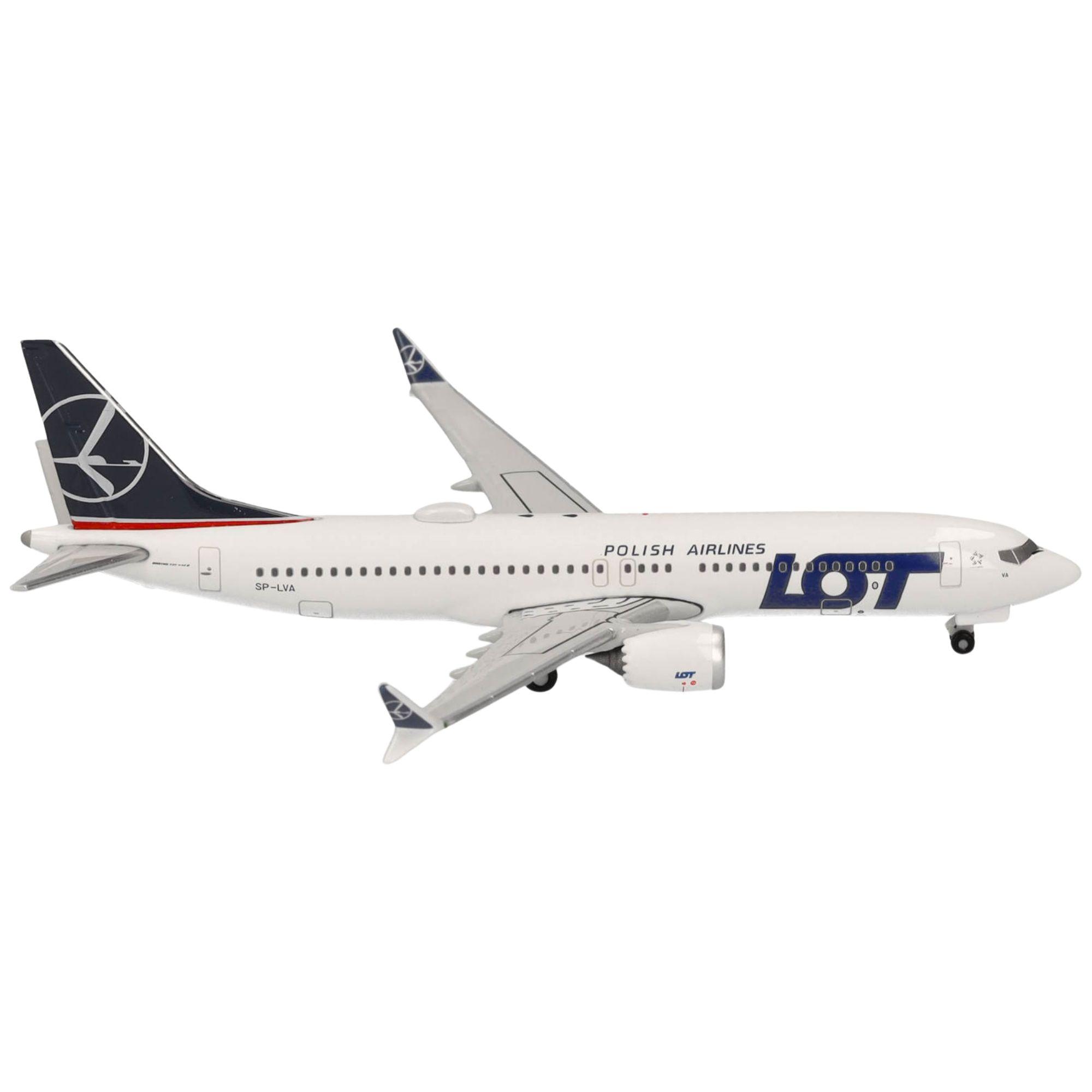 Lot Polish Airlines Boeing 737 Max 8 1:500 Herpa Wings Flugzeugmodell
