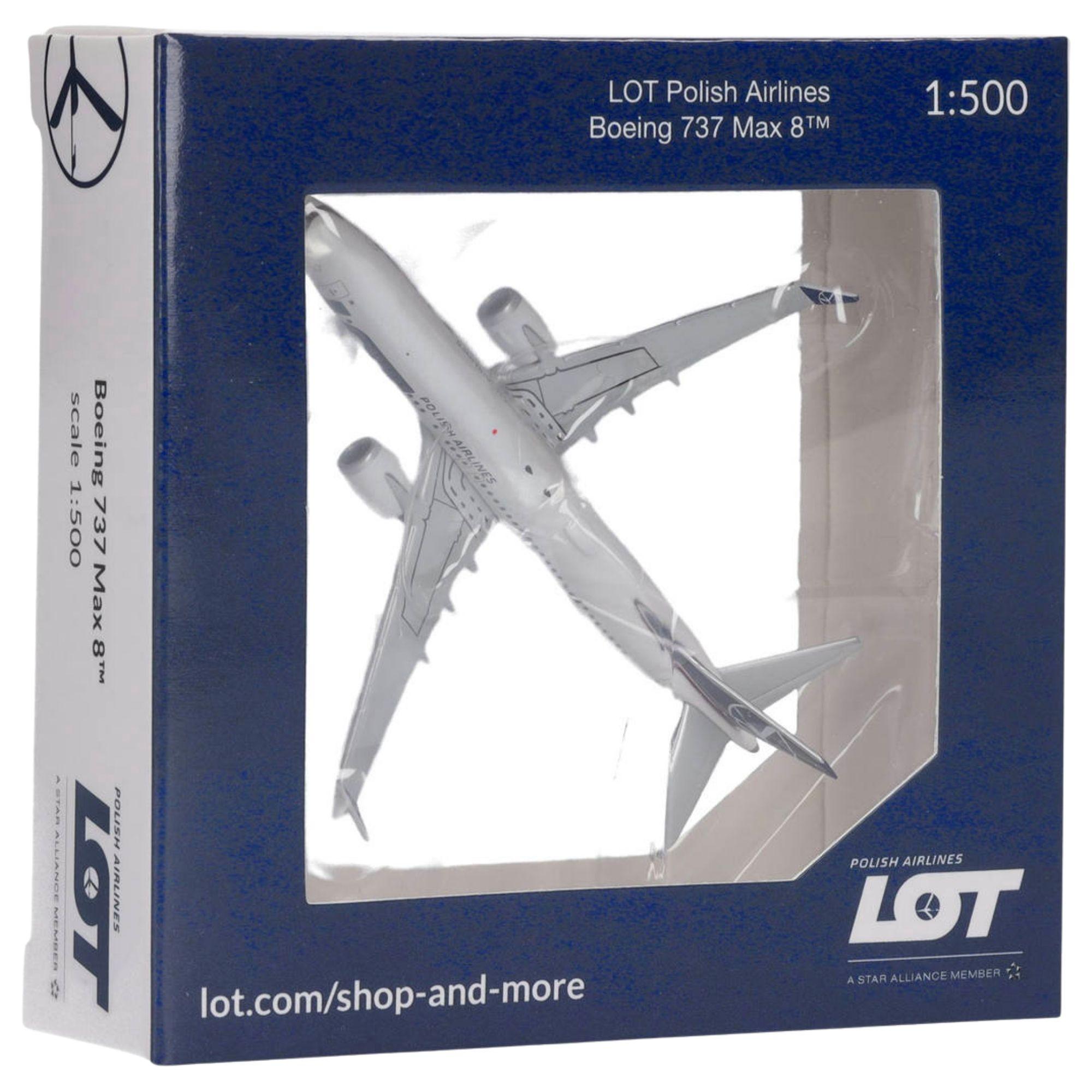 Lot Polish Airlines Boeing 737 Max 8 1:500 Herpa Wings Flugzeugmodell
