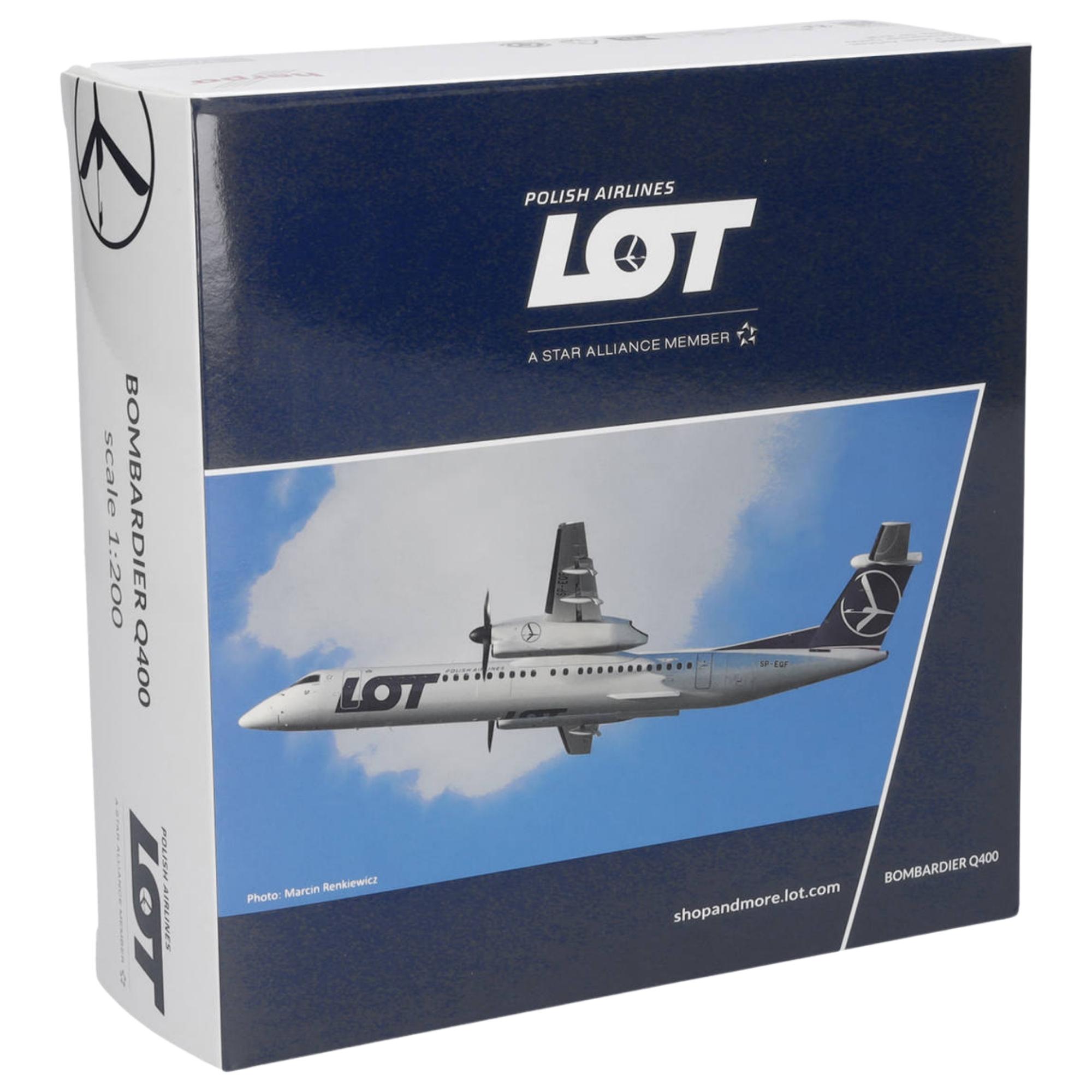 Lot Polish Airlines Dash 8-400 1:200 Herpa Wings Flugzeugmodell