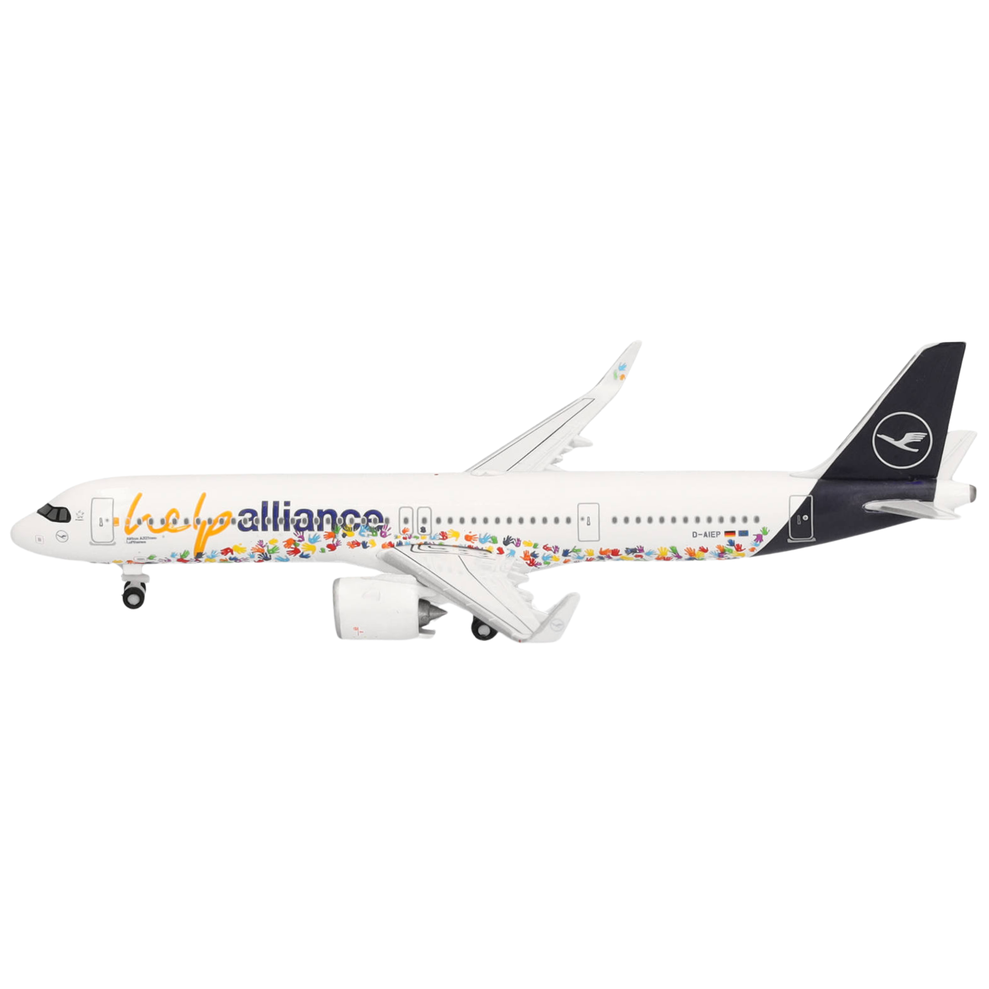 Lufthansa Airbus A321neo Help Alliance 1:500 Herpa Wings Flugzeugmodell