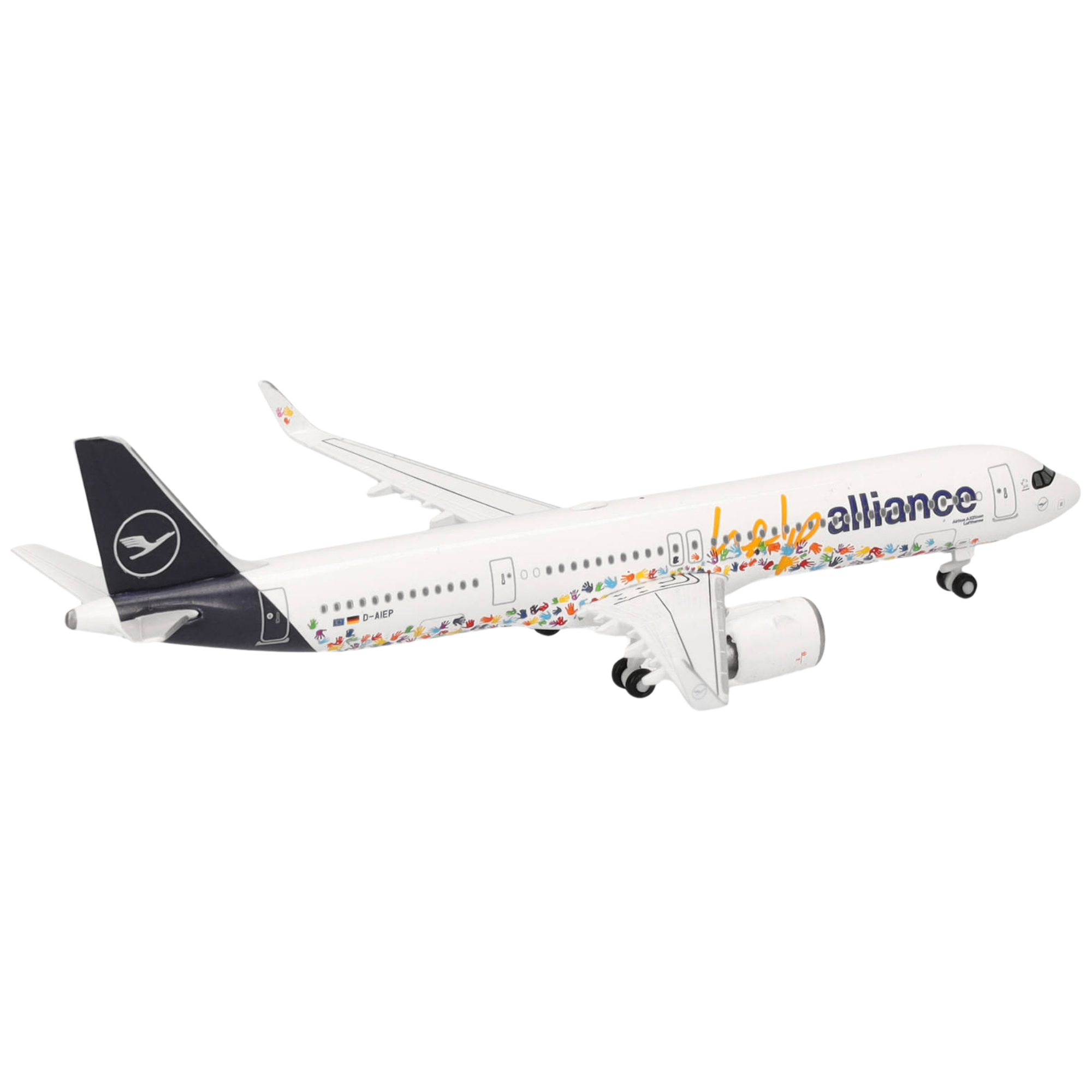 Lufthansa Airbus A321neo Help Alliance 1:500 Herpa Wings Flugzeugmodell