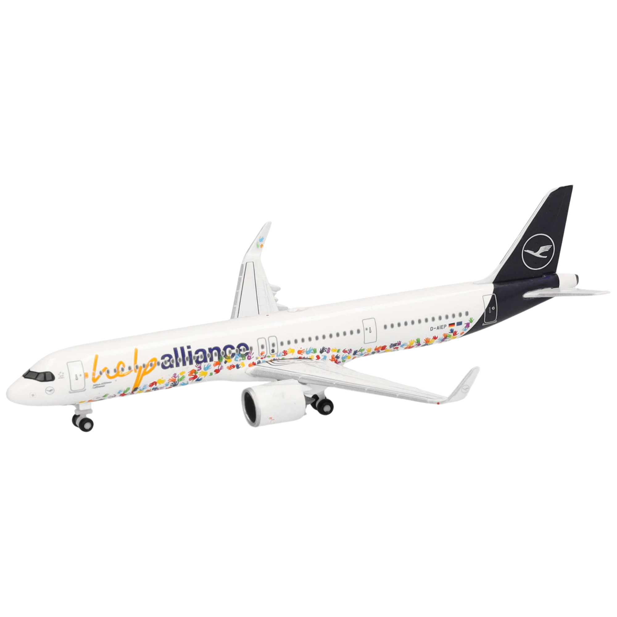 Lufthansa Airbus A321neo Help Alliance 1:500 Herpa Wings Flugzeugmodell