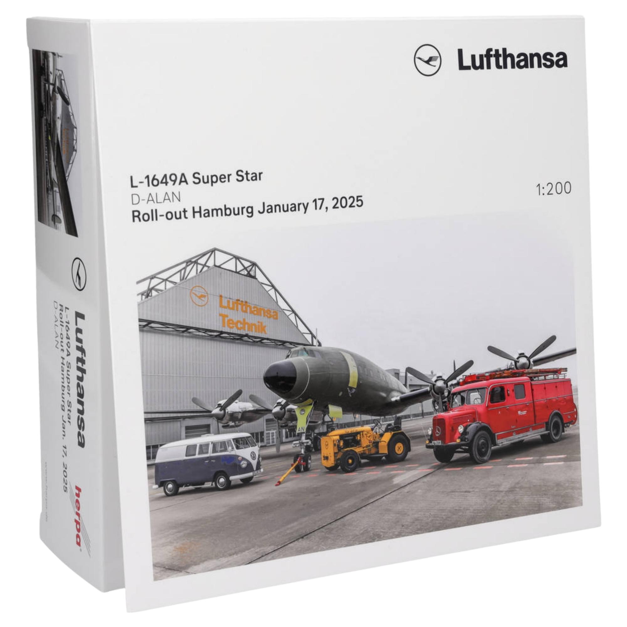 Lufthansa Lockheed L-1649A Super Star Roll-out 1:200 Herpa Wings Flugzeugmodell