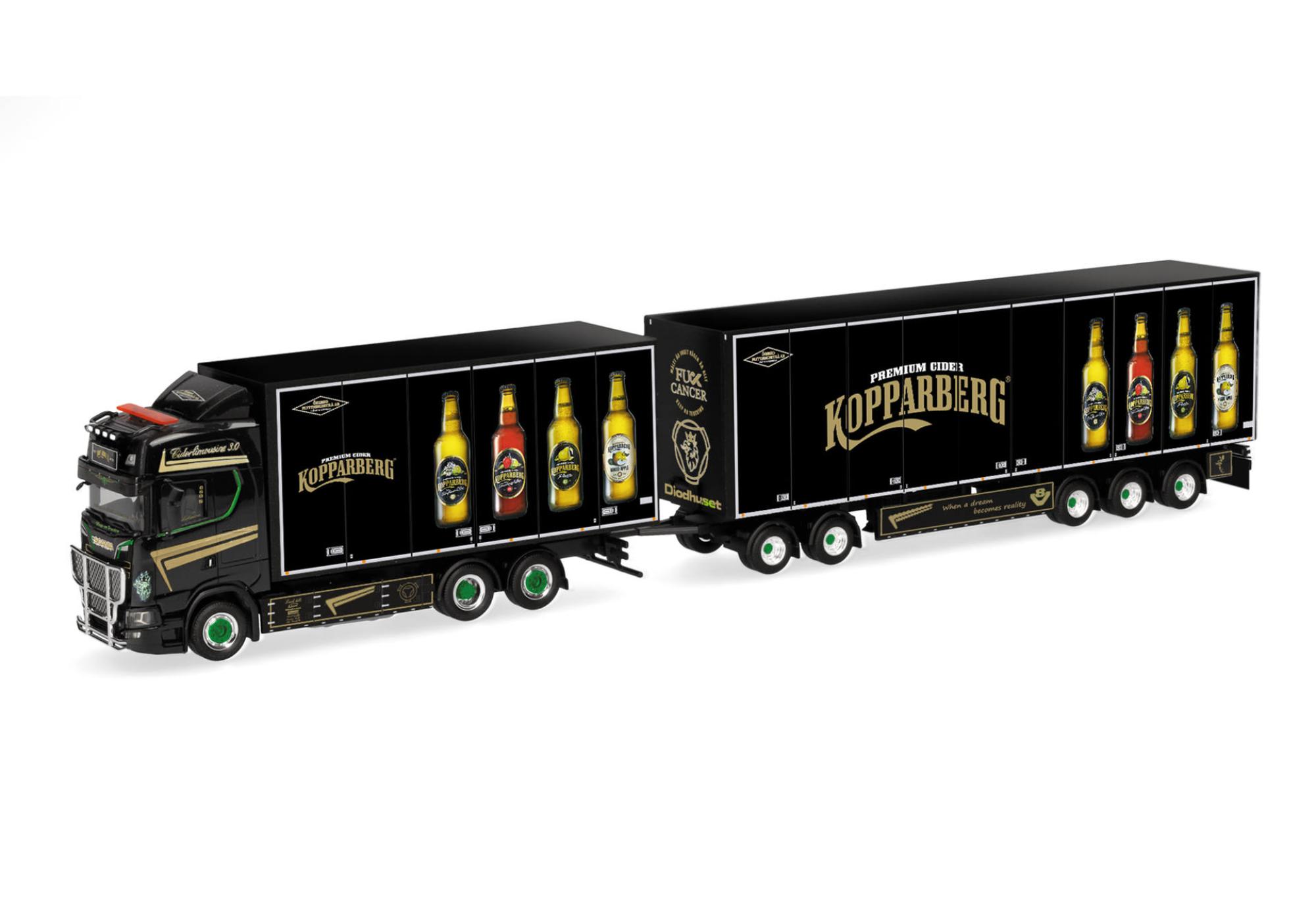 Scania CS 20 HD Schwedencombi-Hängerzug Schweden Kopparberg 1:87 Herpa