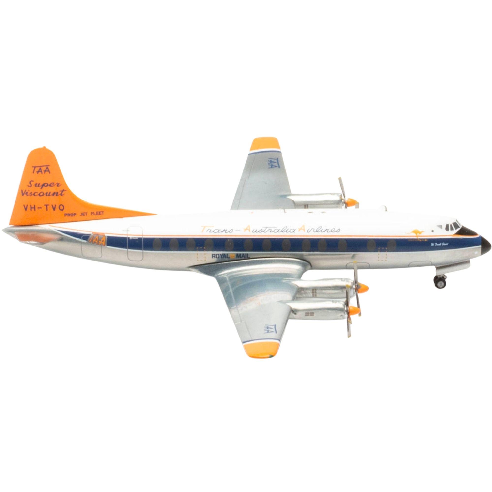 TAA Trans Australian Airlines Vickers Viscount 800 1:200 Herpa Wings Flugzeugmodell